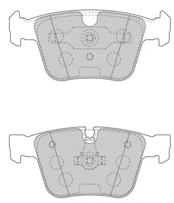 Комплект тормозных колодок, дисковый тормоз FD7552A