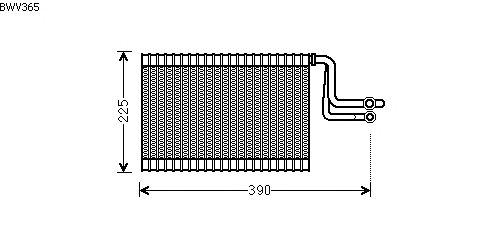 Evaporator, air conditioning BWV365