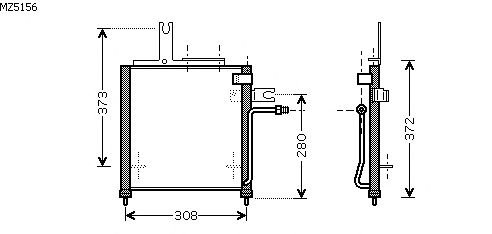 Condensator, airconditioning MZ5156