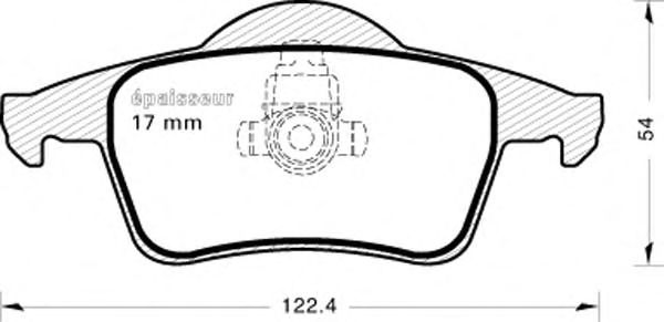 Комплект тормозных колодок, дисковый тормоз 538