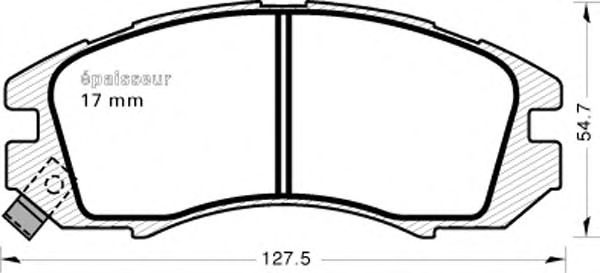Комплект тормозных колодок, дисковый тормоз 571