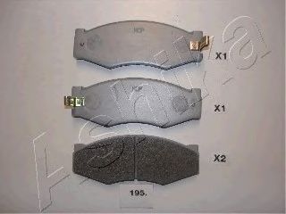 Комплект тормозных колодок, дисковый тормоз 50-01-195