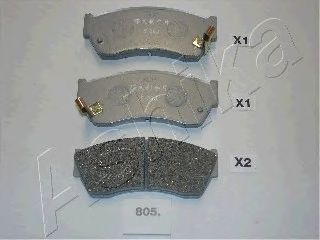 Комплект тормозных колодок, дисковый тормоз 50-08-805