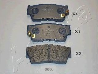 Комплект тормозных колодок, дисковый тормоз 50-08-806