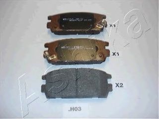Комплект тормозных колодок, дисковый тормоз 51-0H-H03