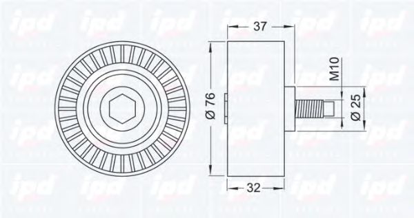 Deflection/Guide Pulley, timing belt 15-3250