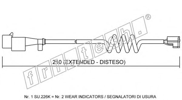 Сигнализатор, износ тормозных колодок SU.226K