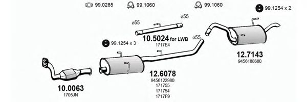 Avgassystem ART2827