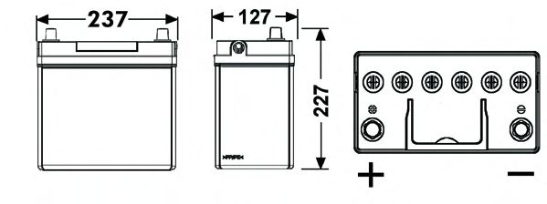 Starterbatteri; Starterbatteri CB455