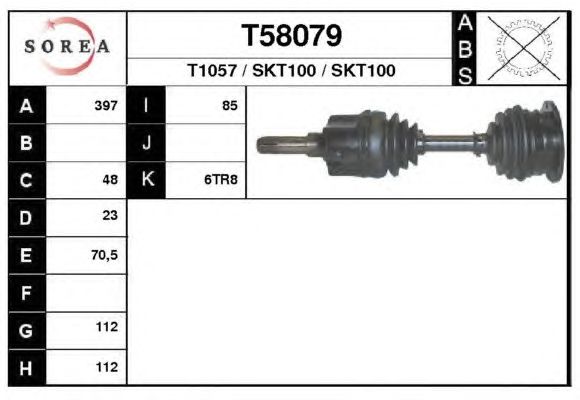 Arbre de transmission T58079
