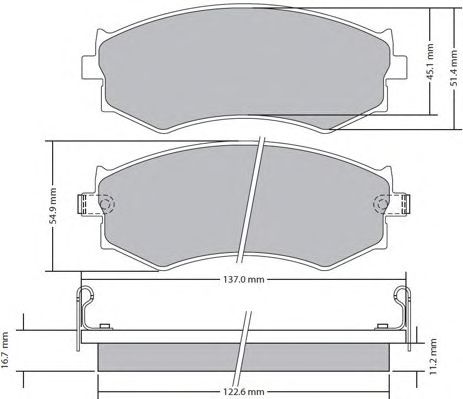 Комплект тормозных колодок, дисковый тормоз FBP-0299