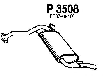 Глушитель выхлопных газов конечный P3508