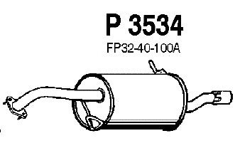 Глушитель выхлопных газов конечный P3534