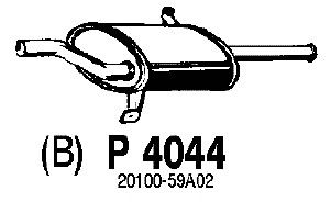 Глушитель выхлопных газов конечный P4044