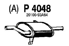 Глушитель выхлопных газов конечный P4048