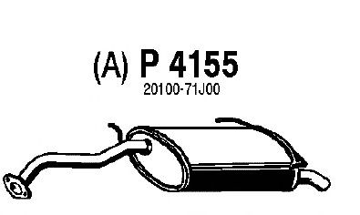 Глушитель выхлопных газов конечный P4155