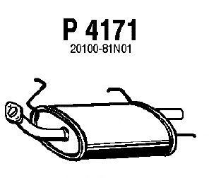 Глушитель выхлопных газов конечный P4171