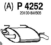 Глушитель выхлопных газов конечный P4252