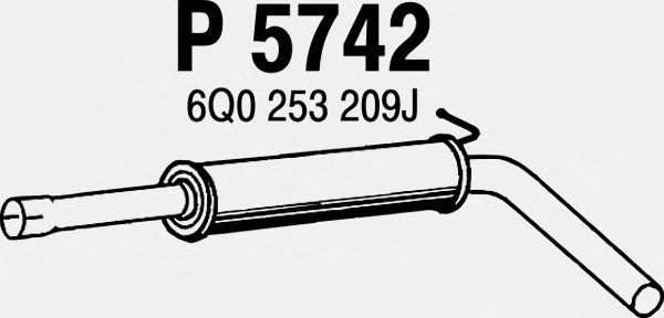 Средний глушитель выхлопных газов P5742