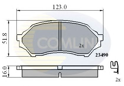 Комплект тормозных колодок, дисковый тормоз CBP3817