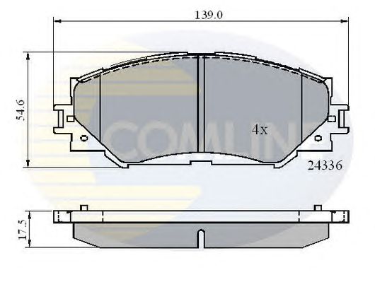 Комплект тормозных колодок, дисковый тормоз CBP01515