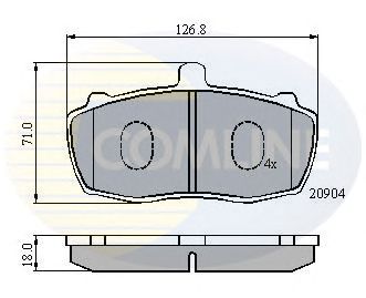 Комплект тормозных колодок, дисковый тормоз CBP01066