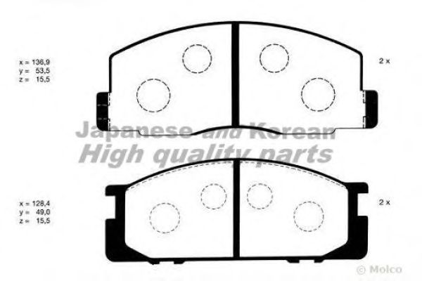 Brake Pad Set, disc brake 1080-2402
