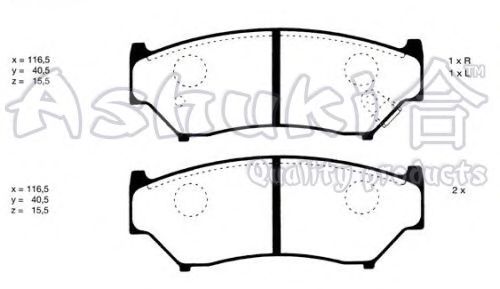 Brake Pad Set, disc brake K012-16