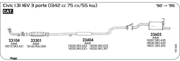 Exhaust System HO020