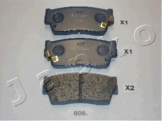 Комплект тормозных колодок, дисковый тормоз 50806
