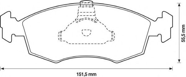 Комплект тормозных колодок, дисковый тормоз 571974J
