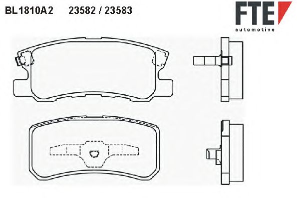 Комплект тормозных колодок, дисковый тормоз BL1810A2