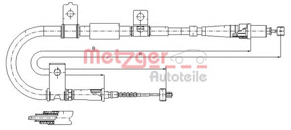 Cable, parking brake 17.2551