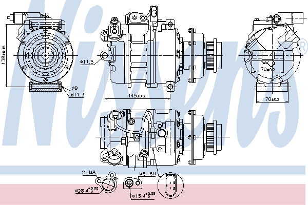 Kompressor, klimatanläggning 89036