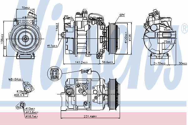 Compressor, airconditioning 89208