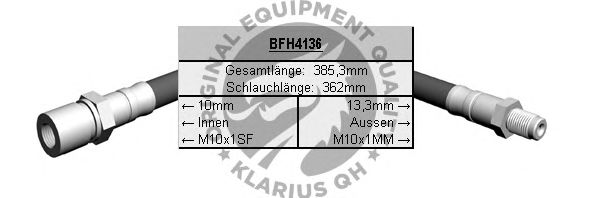 Ελαστικός σωλήνας φρένων BFH4136