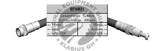 Ελαστικός σωλήνας φρένων BFH4931