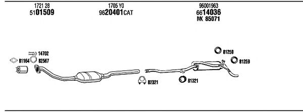 Avgassystem CI50031