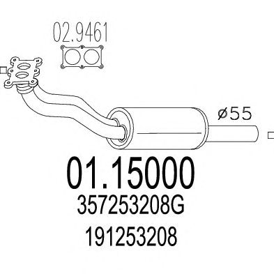 Exhaust Pipe 01.15000
