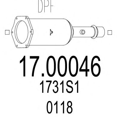 Kurum/Partikül filtresi, Egzoz sistemi 17.00046