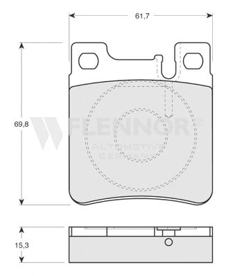 Комплект тормозных колодок, дисковый тормоз FB210241