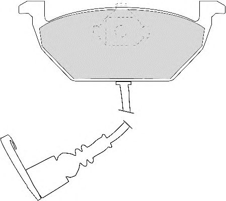 Комплект тормозных колодок, дисковый тормоз FD6873A