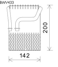 Evaporator, air conditioning BWV433