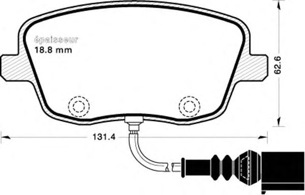 Комплект тормозных колодок, дисковый тормоз 648