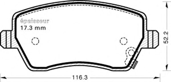 Комплект тормозных колодок, дисковый тормоз 798
