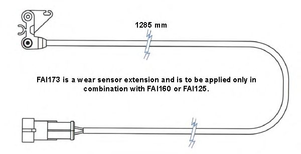 Сигнализатор, износ тормозных колодок FAI173