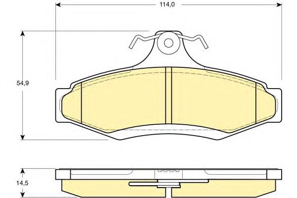 Комплект тормозных колодок, дисковый тормоз 6131721