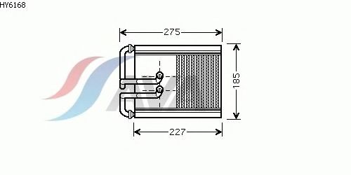 Permutador de calor, aquecimento do habitáculo HY6168