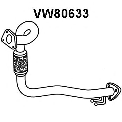 Труба выхлопного газа VW80633