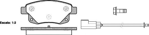 Комплект тормозных колодок, дисковый тормоз P13523.02